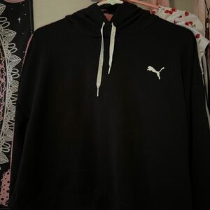 Puma Black Cropped Hoodie for Women